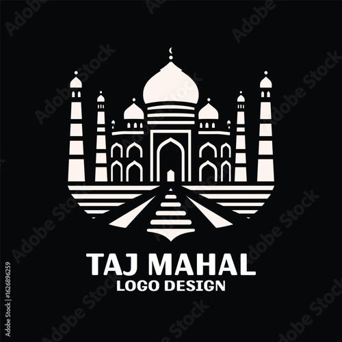 Taj Mahal Vector Logo Design