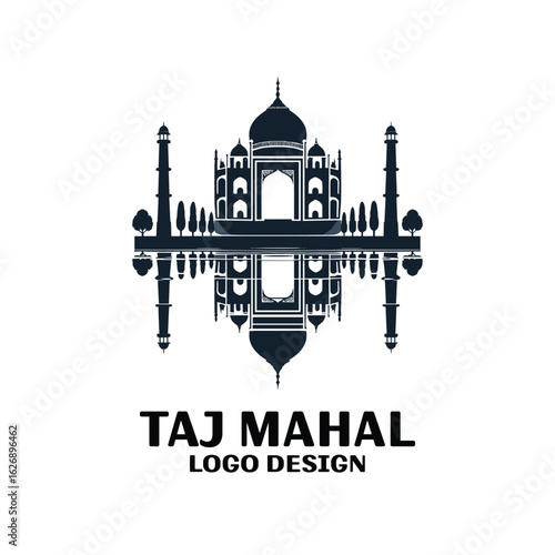 Taj Mahal Vector Logo Design