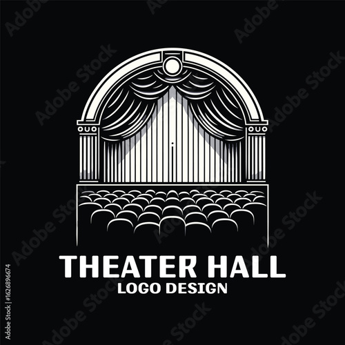 Theater Hall Vector Logo Design