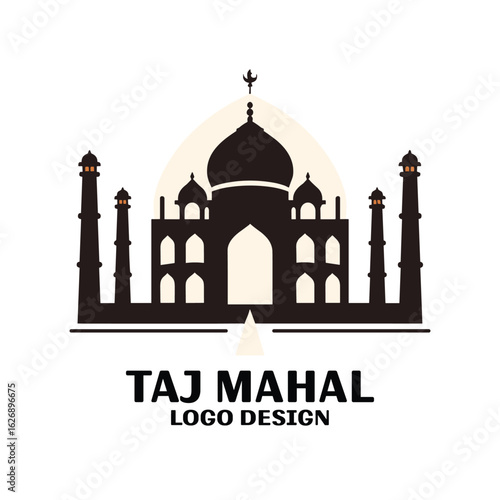 Taj Mahal Vector Logo Design