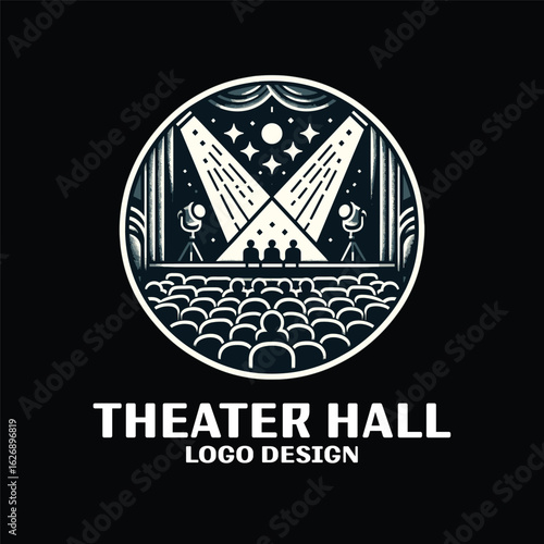Theater Hall Vector Logo Design