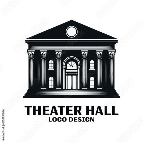 Theater Hall Vector Logo Design