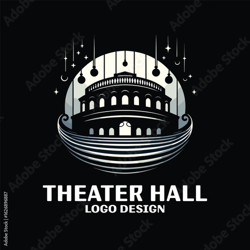 Theater Hall Vector Logo Design