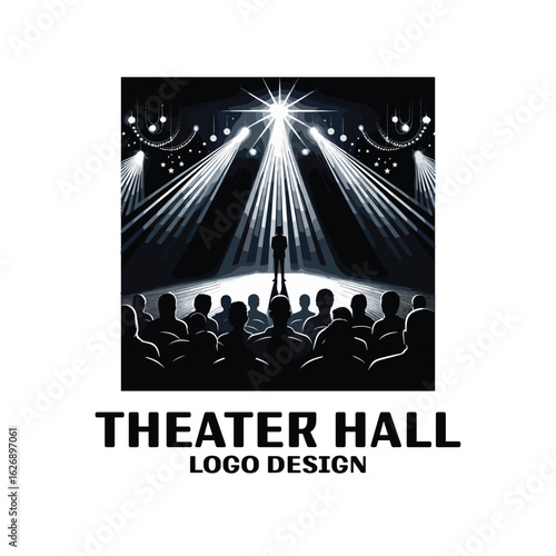 Theater Hall Vector Logo Design