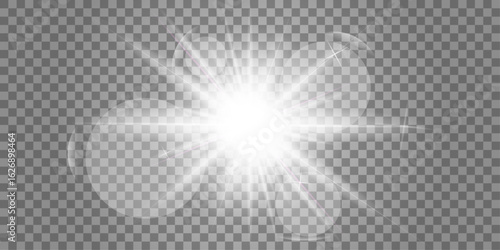 Glow light effect. Star burst with sparkles.Sun. Vector illustration