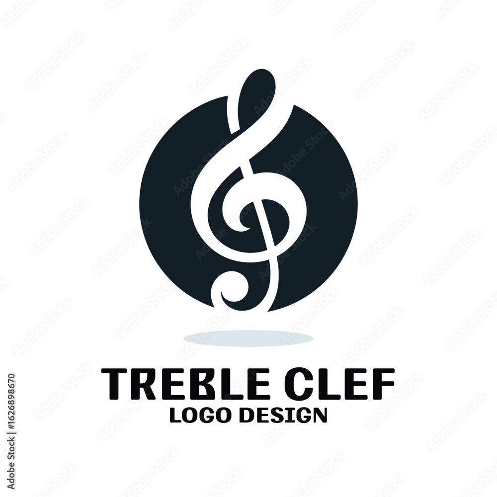 Fototapeta premium Treble Clef Vector Logo Design
