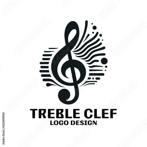 Treble Clef Vector Logo Design
