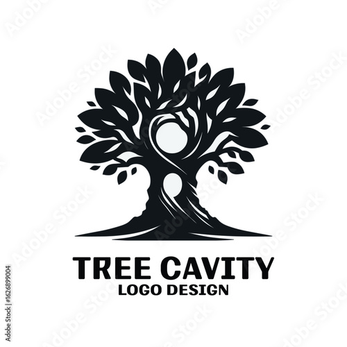 Tree Cavity Vector Logo Design