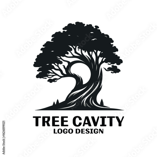 Tree Cavity Vector Logo Design
