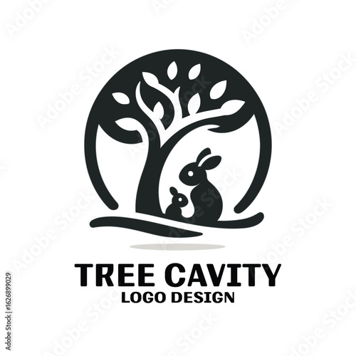 Tree Cavity Vector Logo Design