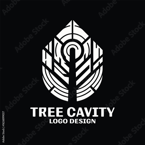 Tree Cavity Vector Logo Design