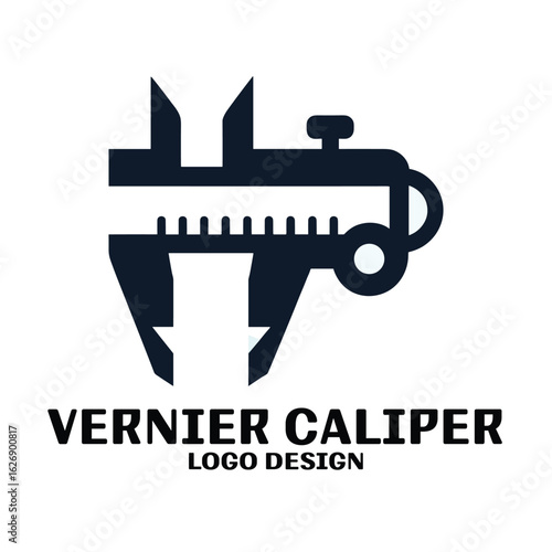 Vernier Caliper Vector Logo Design