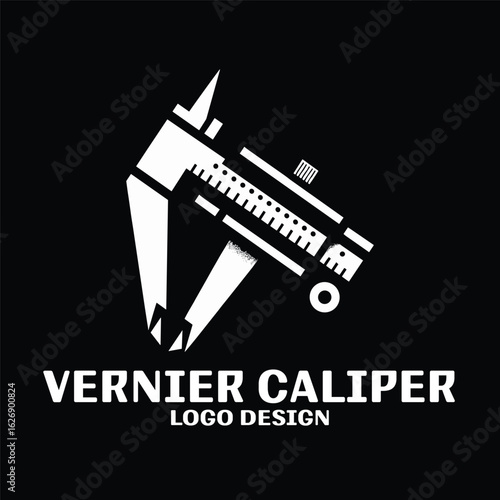 Vernier Caliper Vector Logo Design