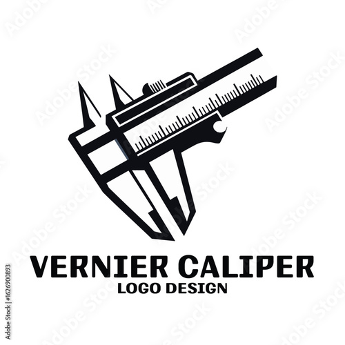 Vernier Caliper Vector Logo Design