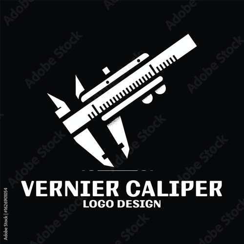 Vernier Caliper Vector Logo Design