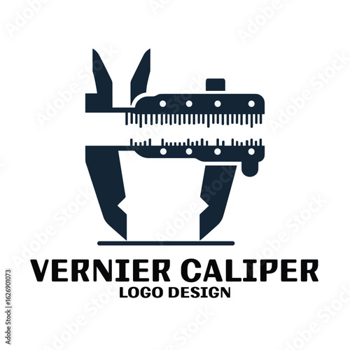 Vernier Caliper Vector Logo Design
