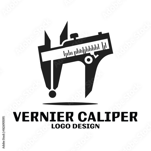Vernier Caliper Vector Logo Design