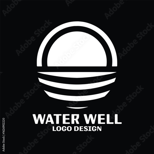 Water Well Vector Logo Design