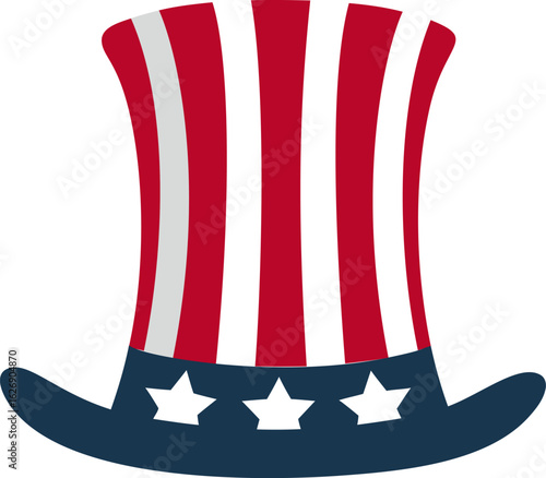 American patriotic hat isolated on a white background