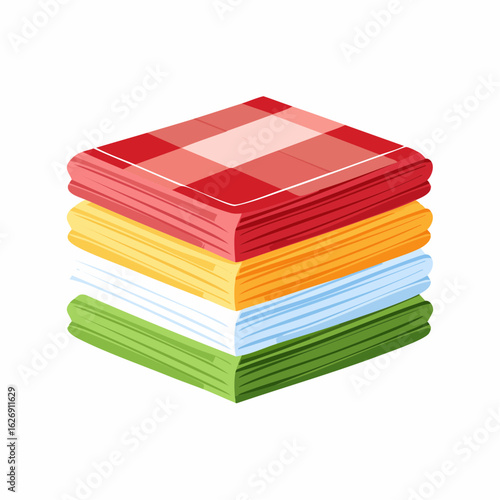 Stack of handkerchiefs folded
