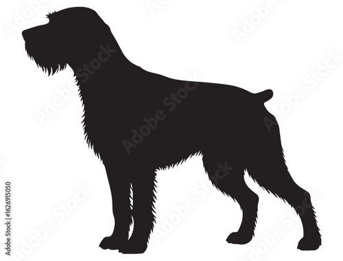 GERMAN WIREHAIRED POINTER DOG SILHOUETTE