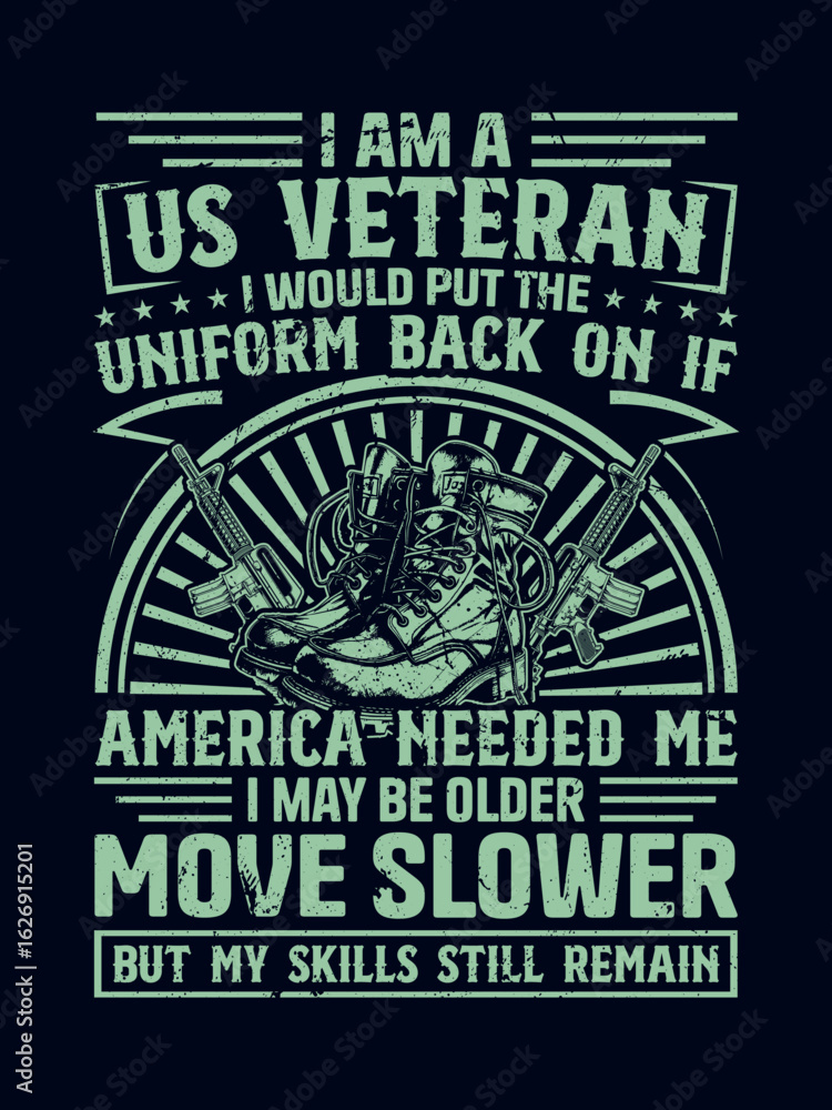 Obraz premium Veteran t-shirt design