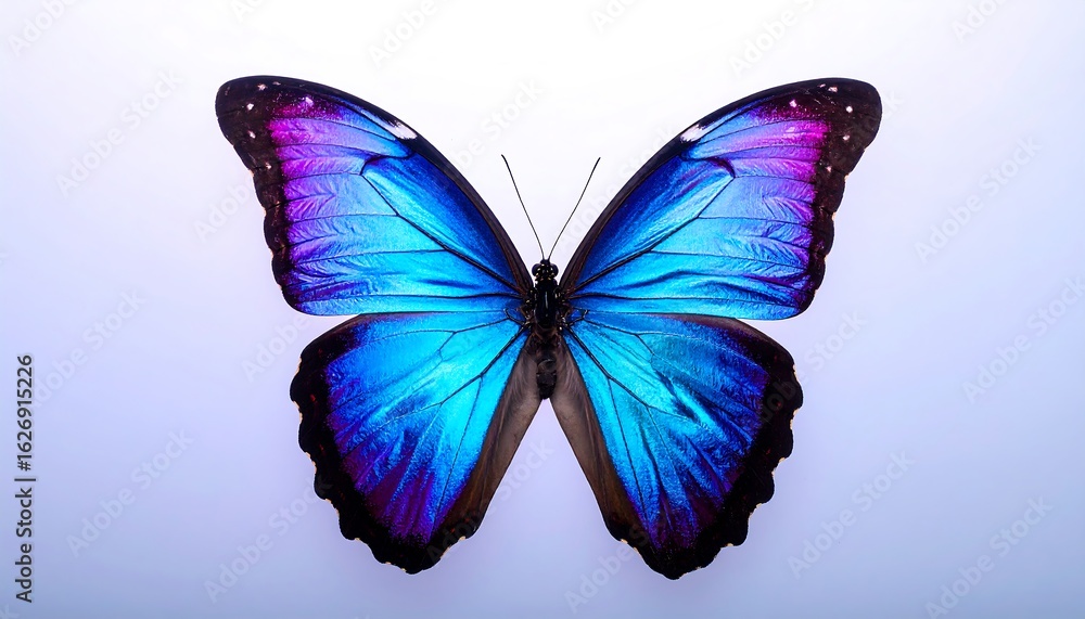 Fototapeta premium Vibrant blue and purple butterfly