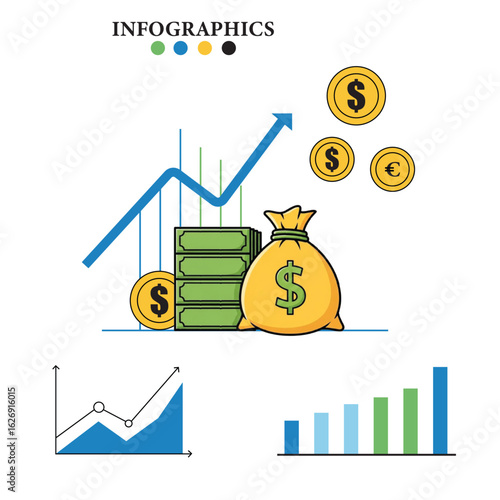 Growth, Financial Success, and Investment Infographics

