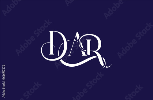 Initial DAR letter logo design. Elegant Monogram Logo Design with Decorative Elements and Typography