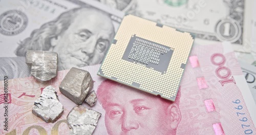 Semiconductor sanctions, critical mineral embargo : US USD dollar, Chinese yuan with a CPU chip and metallic ores, the essence of a 21st-century power struggle : minerals, rare earth vs. microchips.