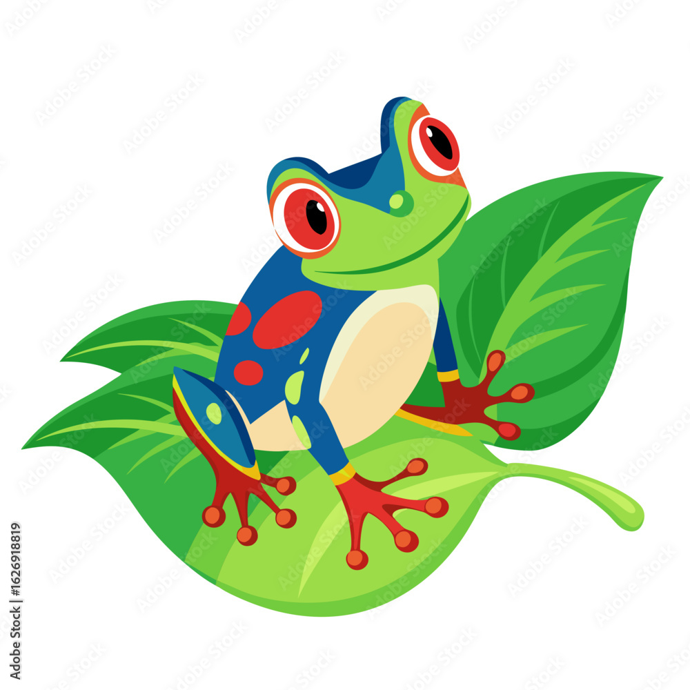 Fototapeta premium frog on a leaf