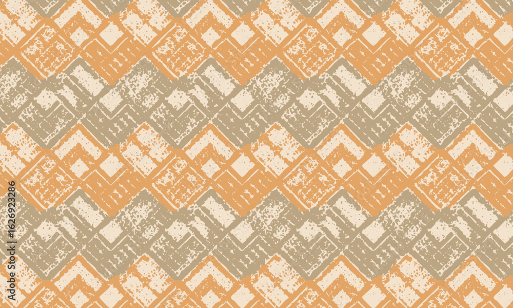 Fototapeta premium Rustic Hand-Drawn Ethnic Geometric Background