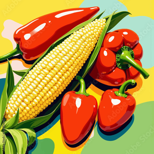corn and vegetables