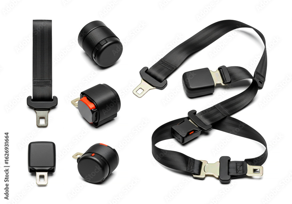 Obraz premium Car Seat Belts isolated on white background