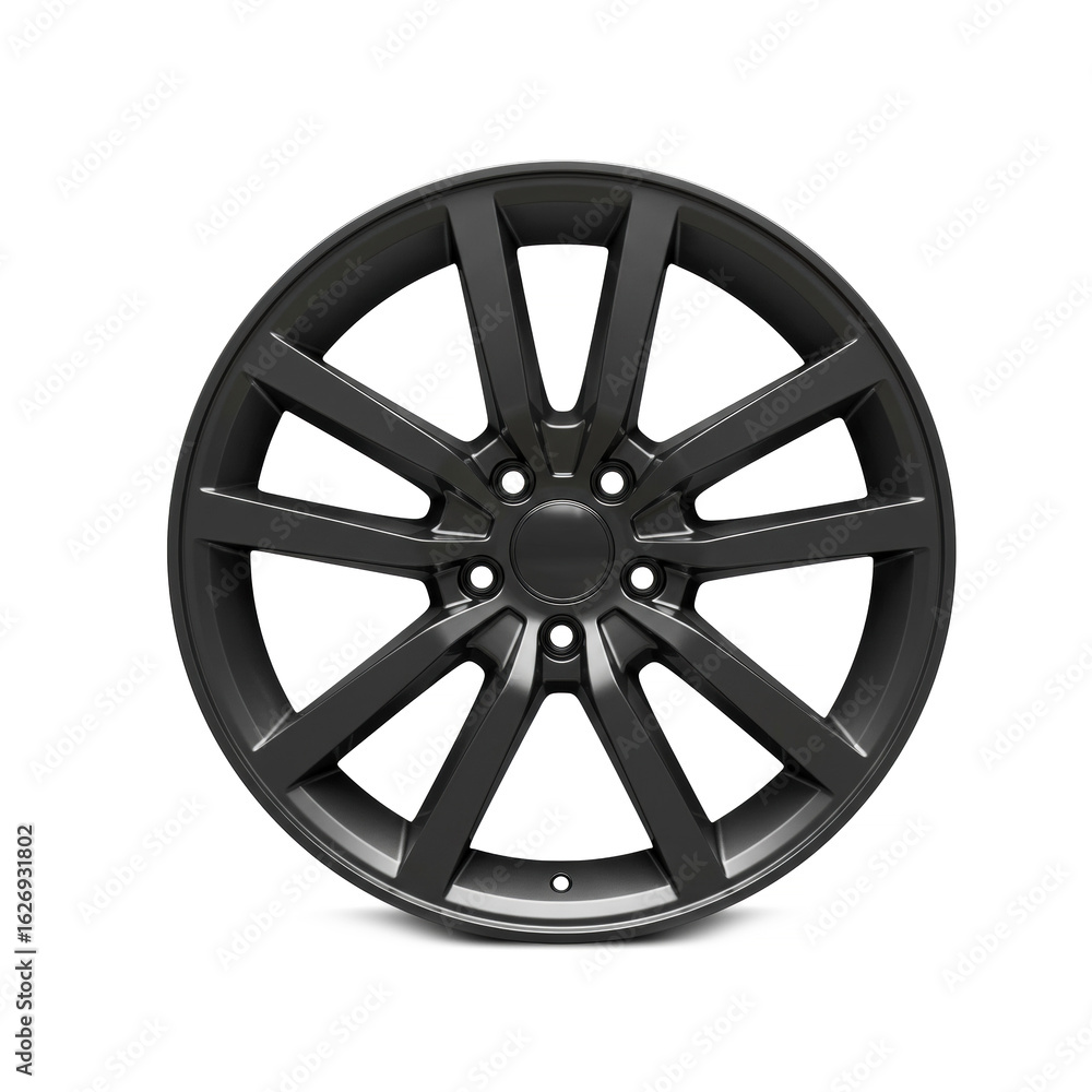 Obraz premium Car wheel rim isolated on white background