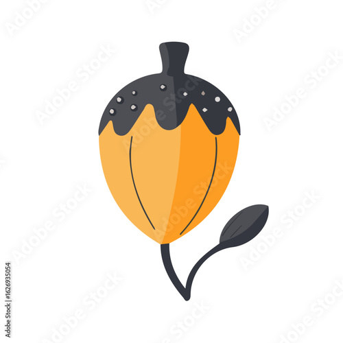 An icon poppy seeds flat icon in a clean, minimal 2D style, isolated on a white background, modern vector design, EPS format ready for use.