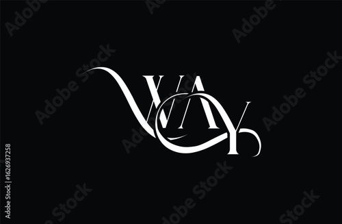 Initial WAY letter logo design. Elegant Monogram Logo Design with Decorative Elements and Typography