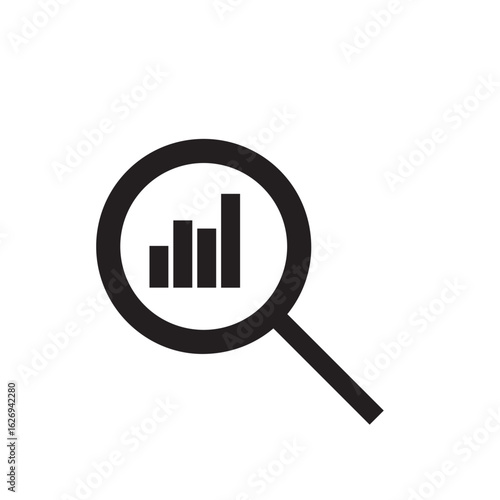 SEO analysis, SEO tool analysis of website ranking on search engine result page, SERP, SEO report - vector illustration flat design banner with icons