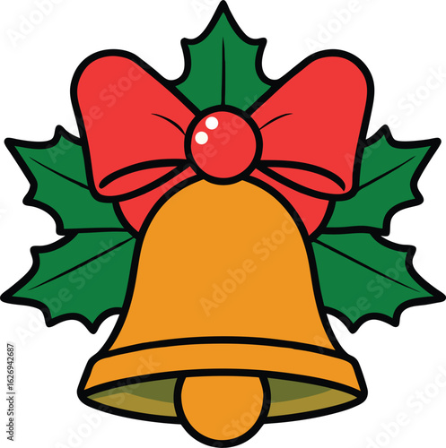 christmas bell on a transparent background