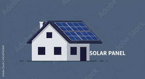 Wallpaper Mural Modern House with Solar Panels - Renewable Energy Torontodigital.ca