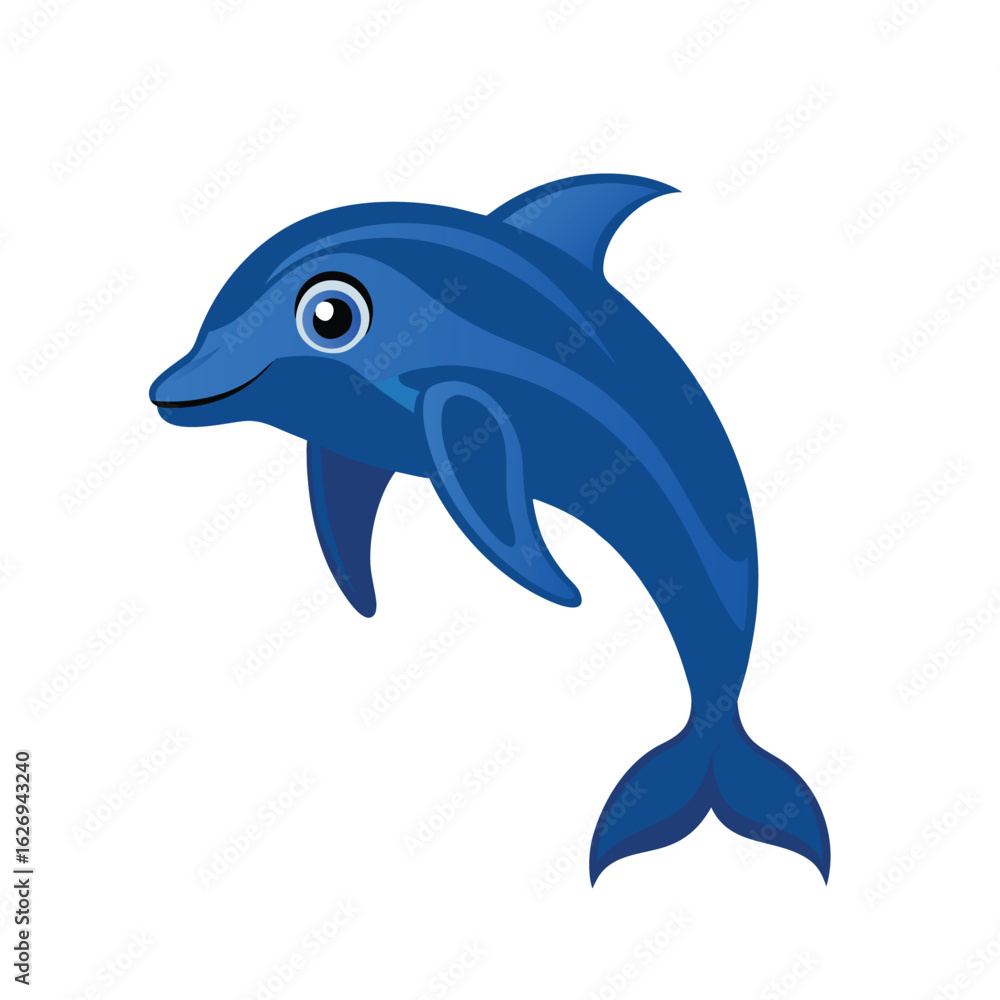 Fototapeta premium dolphin isolated on white background