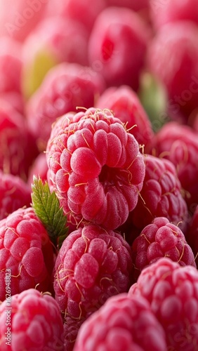 Fresh Raspberries Close Up