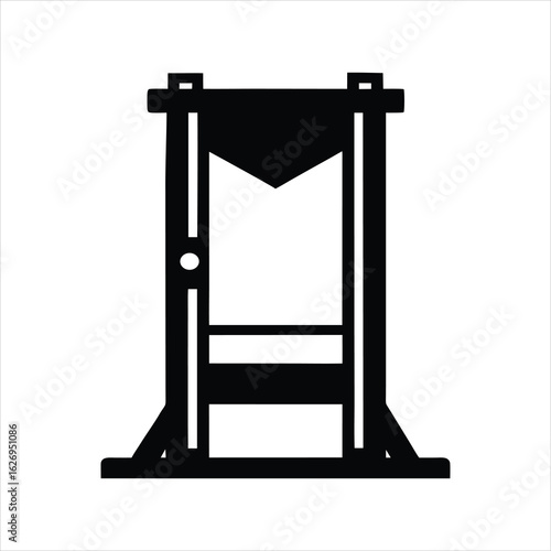 Guillotine Silhouette Icon for Games