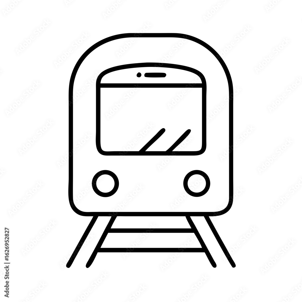 Isolated outline train subway vector illustration for transportation and travel concept icon Isolated outline train subway vector illustration for transportation and travel concept icon
