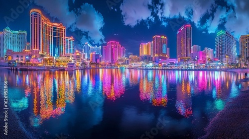 Night Cityscape Reflection