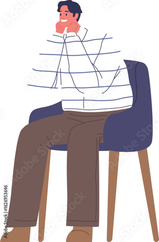 Beloved boyfriend sitting and listening