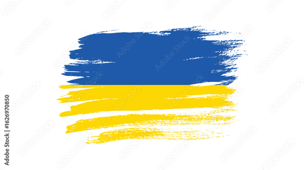 Obraz premium Ukrainian national flag in grunge style