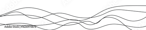Thin curved wavy lines