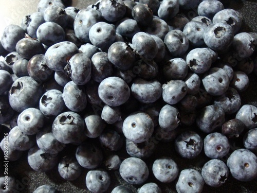 blueberries on the table
