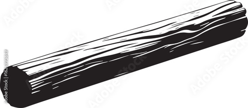 Wooden log silhouette
